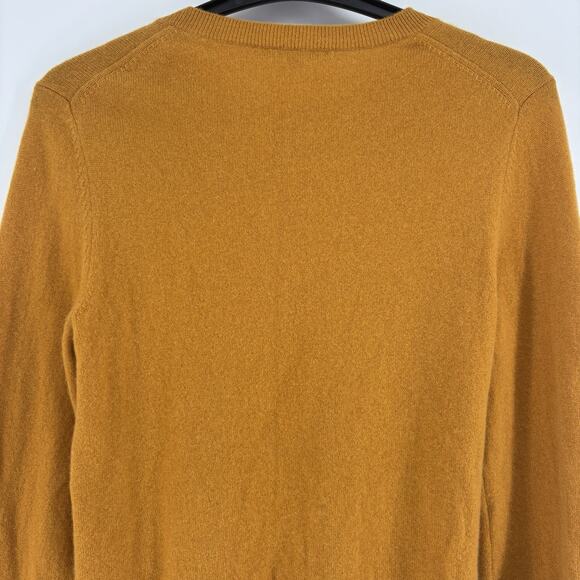 Antonio Melani 100% Cashmere Sweater Women’s Large Mustard Crewneck - Picture 7 of 9